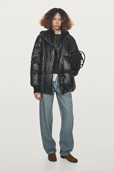 Massimo Dutti Kapüşonlu şişme mont