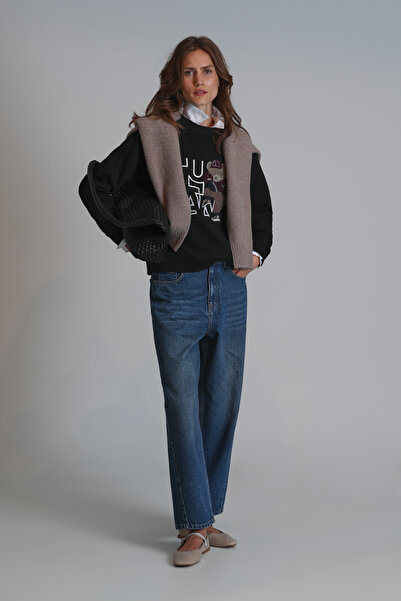 Lufian Γυναικείο φούτερ Pıtcher Μαύρο πλεκτό