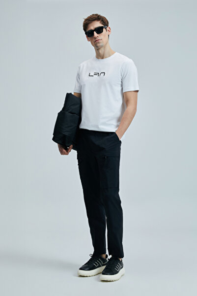 Lufian Blaze Modern Grafik T- Shirt Beyaz