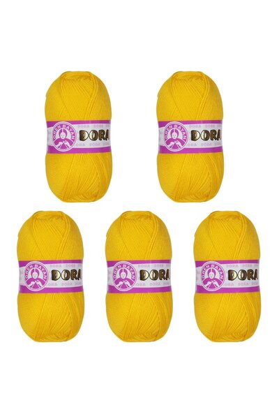 Ören Bayan خيط حياكة أورين دورا - أصفر داكن - عبوة من 5 قطع - (رمز اللون: 029)