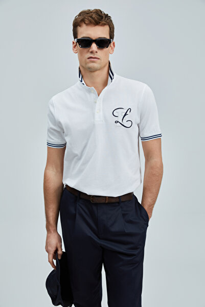 Lufian Everes Smart Мъжка поло блуза, бяла