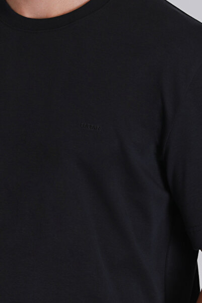 Lufian Ανδρικό Basic Μαύρο T-Shirt - Casa