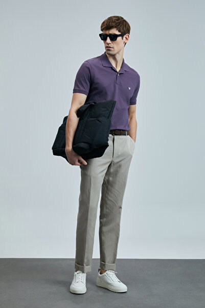 Lufian Laon Smart Men's Polo T-Shirt Plum