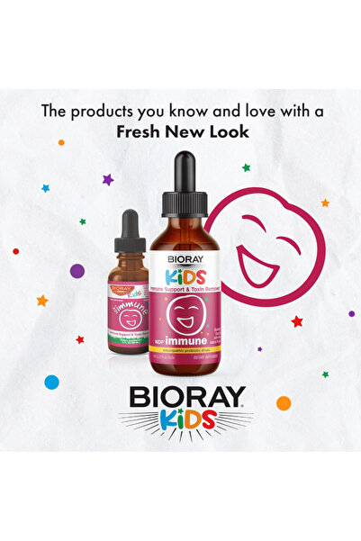 bioray Kids NDF Immune, Blueberry - 2 fl oz - Immune Support & Toxin Remover,...
