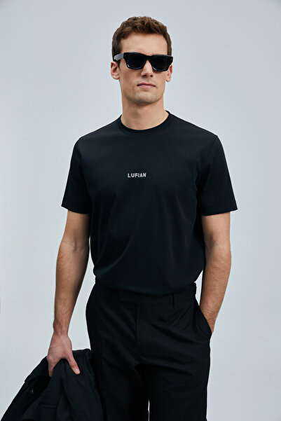 Lufian Marcus Modern Grafik T- Shirt Siyah