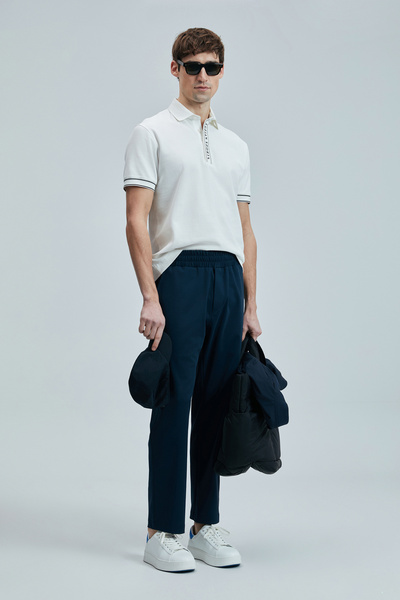 Lufian Ανδρικό μπλουζάκι πόλο Lord Smart Λευκό