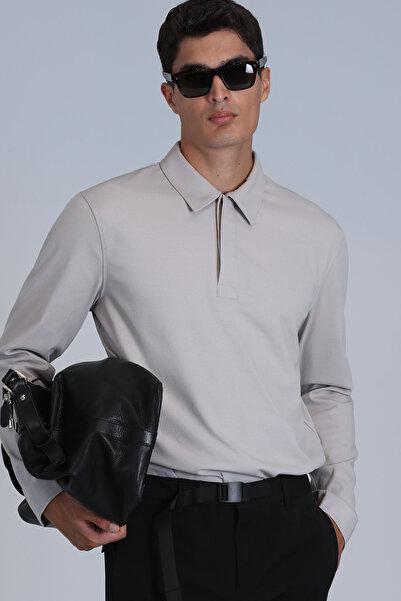 Lufian Evan Erkek Uzun Kol Tişört Taş