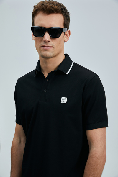 Lufian Echo Smart Чоловіча поло-футболка Чорна