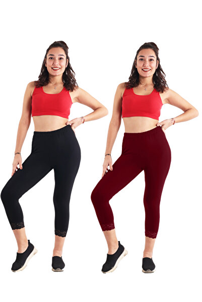 ASN concept Women's Lace Tights 2-Pack (Plus Size Option Available)