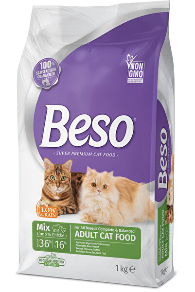 Beso Lamb and Chicken Dry Food for Adult Cats 1kg