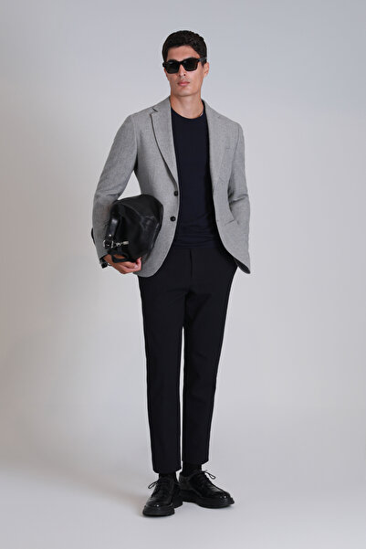 Lufian Daniel Sports Ανδρικό μπουφάν Blazer Slim Fit Ανοιχτό Γκρι
