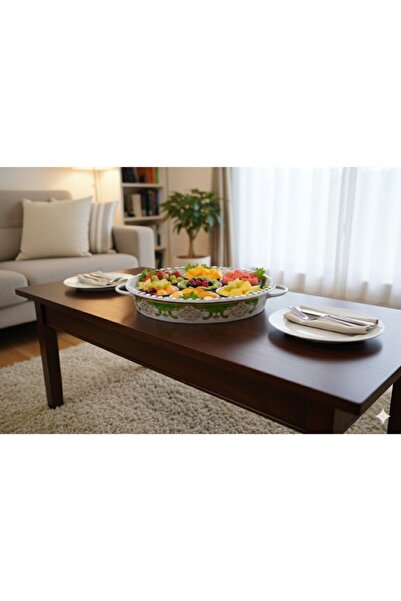 Generic صينية إفطار بغطاء مع زبديات تقديم