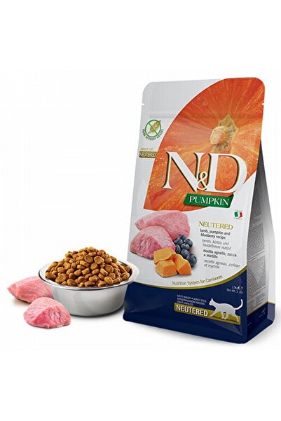 N&D Tahılsız Kuzulu&Balkabaklı Kısır Kedi Maması 1.5 Kg