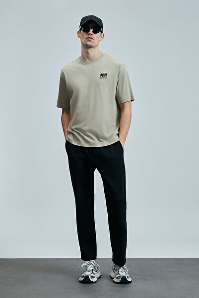 Lufian Μάσκα Μοντέρνο Γραφικό T-Shirt Μπεζ