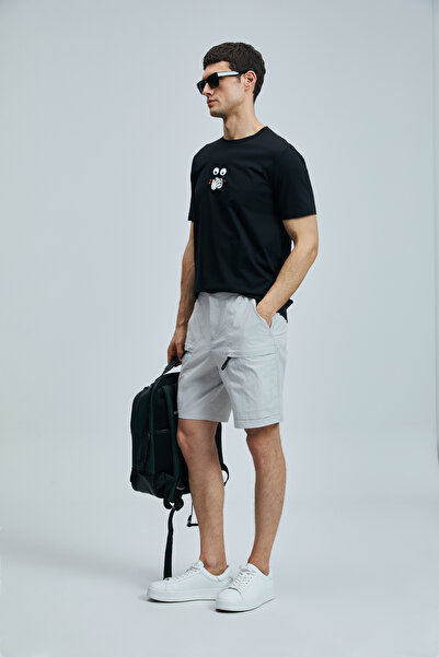 Lufian Zany Modern Graphic T-Shirt Black