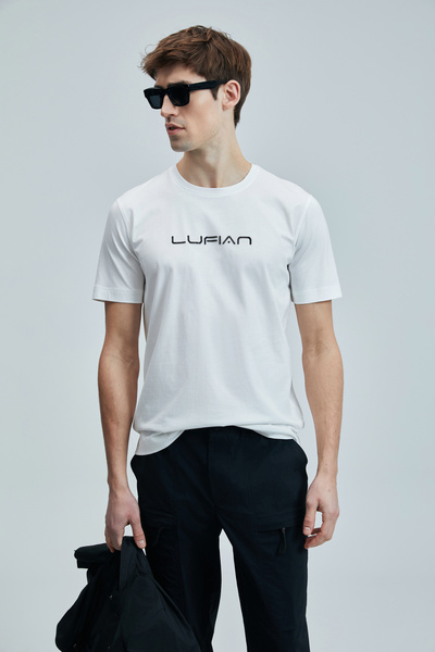 Lufian Μπλουζάκι Fusion Modern Graphic Λευκό