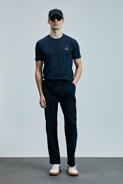 Lufian Μοντέρνο γραφικό μπλουζάκι Olivia Navy Blue