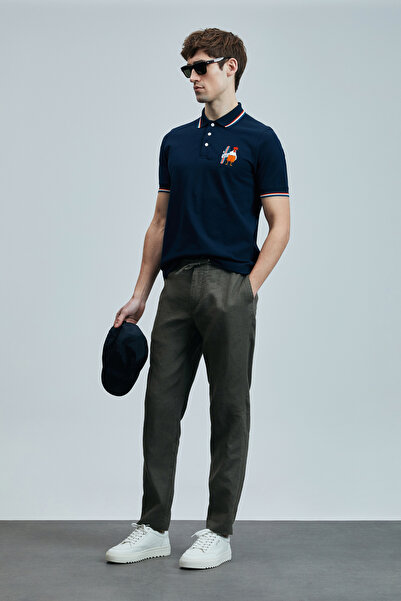 Lufian Sansa Smart Erkek Polo Tişört Lacivert