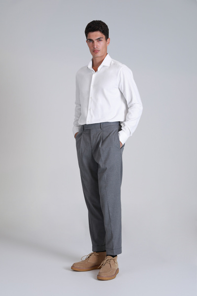 Lufian Wonder Erkek Basic Gömlek Comfort Fit Beyaz