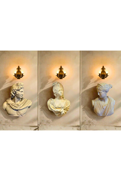 Yaratıcı sanatlar atölyesi Duvar Büstü Duvar Heykeli Dekoratif Asma Büyük Boy Duvar Heykelleri Mitolojik Duvar Büstü 25 CM