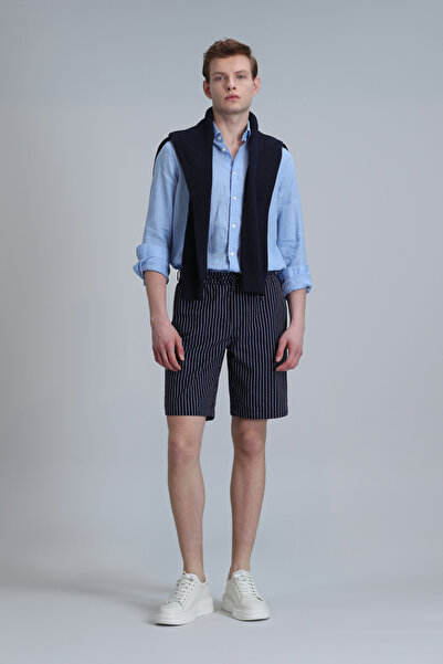 Lufian Curtıs Spor Erkek Chino Şort Slim Fit Lacivert