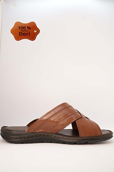 Kristal Kr.97 Анатомічна підошва, зовнішня частина з натуральної шкіри, чоловічі тапочки