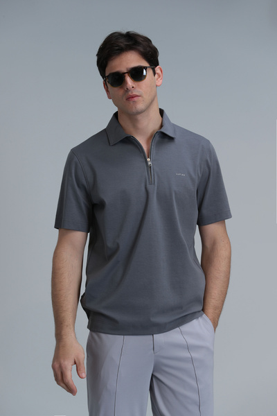 Lufian Men's Gray Polo T-shirt - Robert Smart