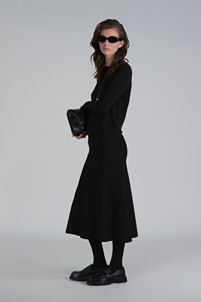 Lufian Μαύρη γυναικεία φούστα Anna