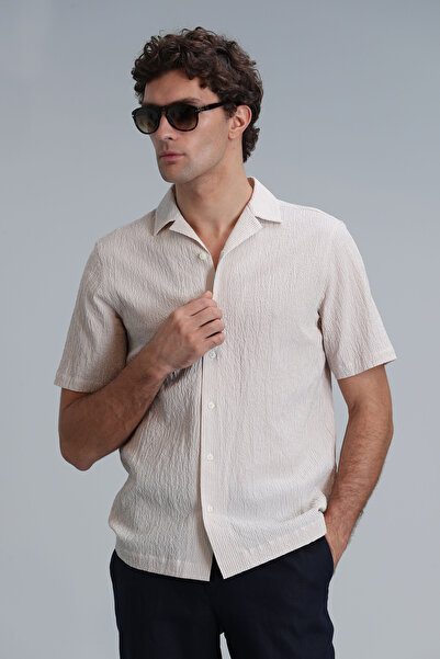 Lufian Femer Erkek Basic Gömlek Regular Fit Bej