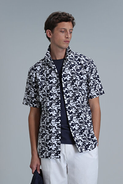 Lufian Flow Erkek Basic Gömlek Regular Fit Lacivert