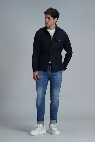 Lufian Aler Smart Jean Erkek Pantolon Regular Fit Mavi