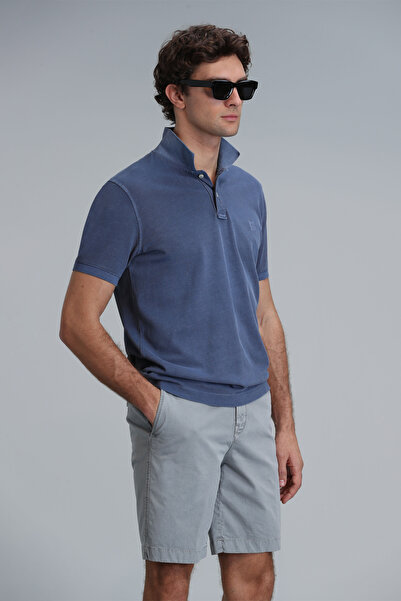 Lufian Zegler Spor Erkek Chino Şort Slim Fit Gri