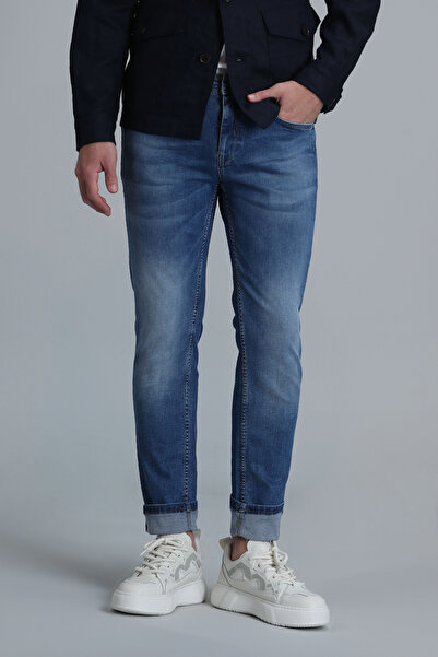 Lufian Aler Smart Jean Erkek Pantolon Regular Fit Mavi