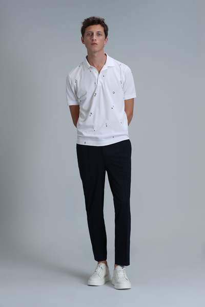 Lufian Ανδρικό μπλουζάκι πόλο Pascal Smart Λευκό