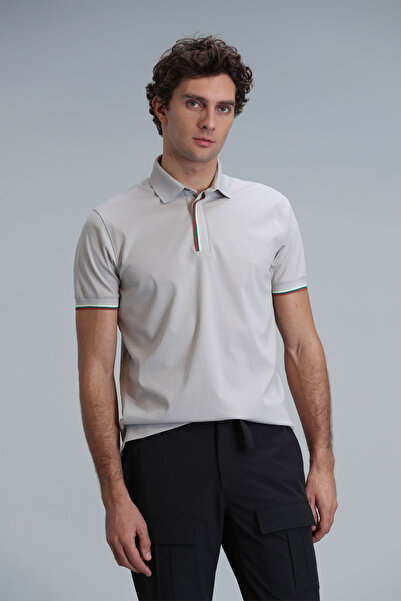 Lufian Warm Smart Erkek Polo Tişört Taş