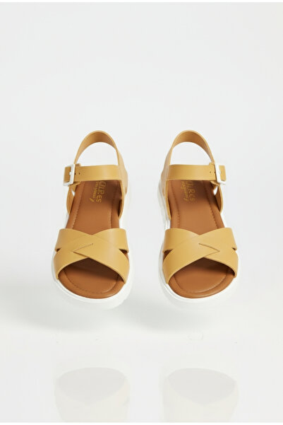 Moda Lime Comfortable Flexible Non-Slip Sole Open Front Breathable Buckle Cross Strap Baby Kids Sandals