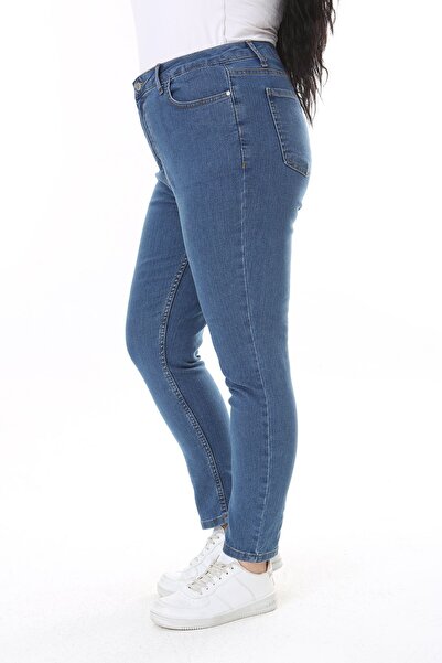 Şans Blugi lycra cu talie înaltă de mărime mare - picior slab 65N38130