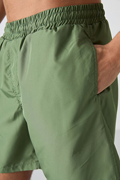TOMMY LIFE Ανδρικό σορτς κολύμβησης Khaki Quick Dry Standard Fit - 81237