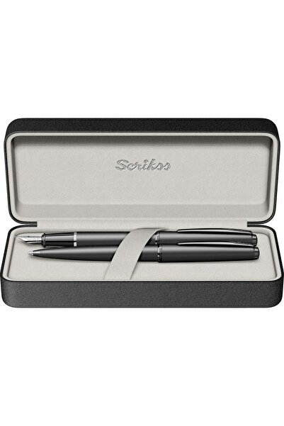 Scrikss Metropolis 78MB Dolma Kalem - Tükenmez kalem Takım Özel Kutu Mat Siyah