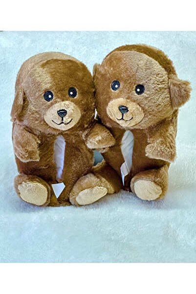 Bayramoğlu Ayı Figürlü Sessiz Taban Pofuduk Ev Terliği