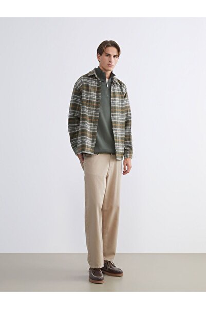 LC Waikiki Xside Casual Fit Long Sleeve Plaid Mens Lumberjack Shirt Jacket