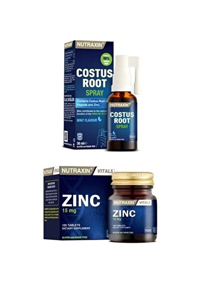 Nutraxin جذر كوستوس 30 مل + مكمل الزنك 15 ملغ 100 قرص