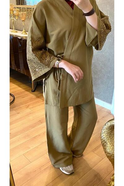 Lir Women's Khaki Kimono Set
