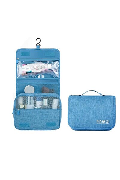 DRAMA HOME Hanging Fabric Cosmetic Organizer - Light Blue