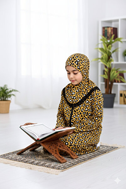 Defkay Kendinden başörtülü kız çocuk namaz elbisesi