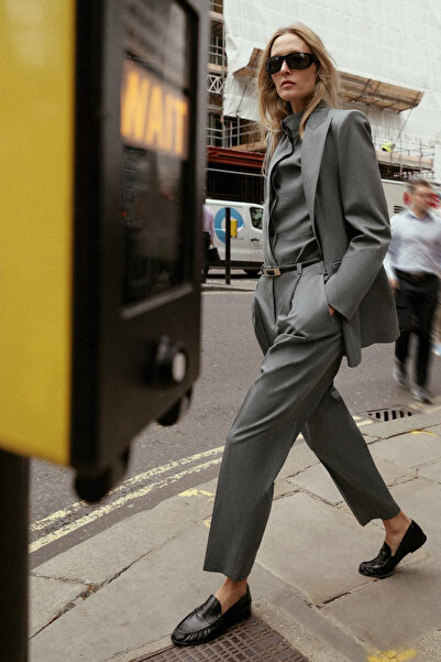 Açelya Okcu Преміум KYBELE Високі талії Ткані штани