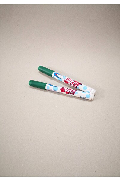 FABRIC Koyu Yeşil Tekstil Kalemi Kumaş Tişört Boyama T-shirt Marker Jumbo Boy (2 Adet)