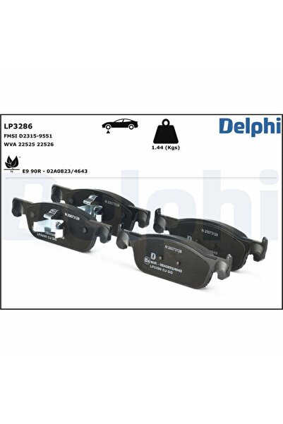 DELPHİ Brake pad set, front, Dacia Logan 2,