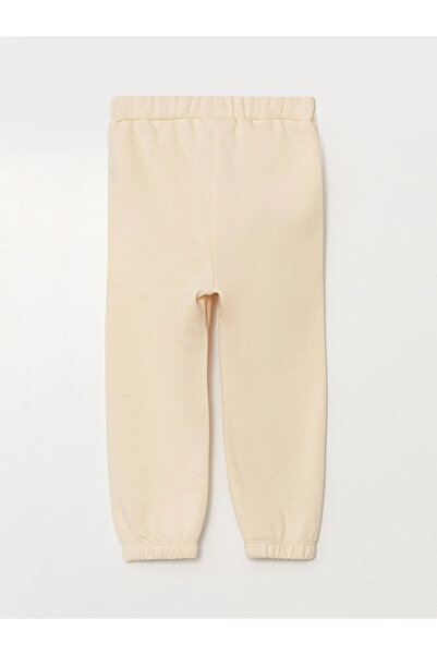 LC Waikiki Lcw Kids Ecru Elastic Waist Thick Baby Girl Jogger Sweatpants