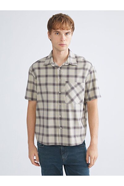 LC Waikiki XSIDE Cămașă pentru bărbați în carouri cu mânecă scurtă